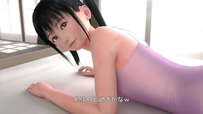 그녀의 고양이에 머리를 가진 쓰레기 인간이 정액으로 번진다.